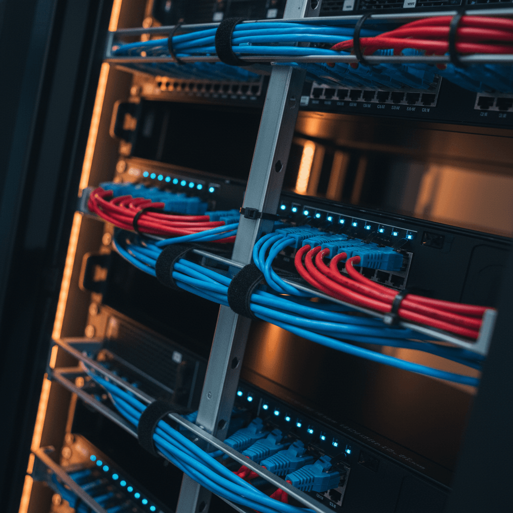 Liquid Web server infrastructure and network cables